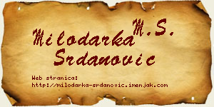 Milodarka Srdanović vizit kartica